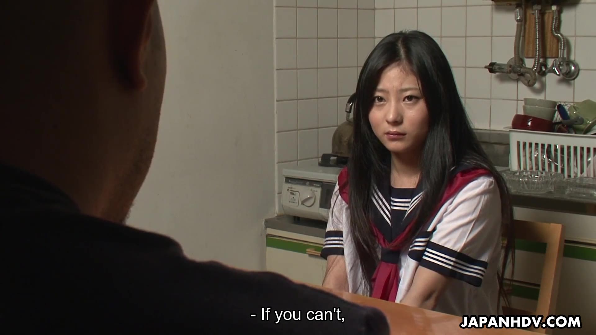 Asian teen clearing her father's debt with sex
